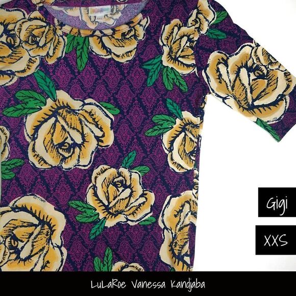 Lularoe Gigi Top Floral XXS NEW - Picture 1 of 2